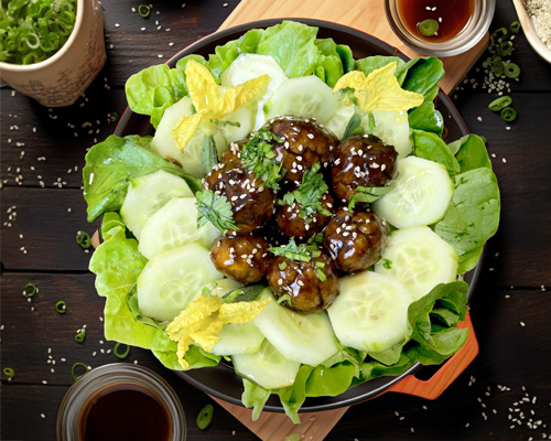 Boulettes de Tofu Nature sauce Teriyaki
