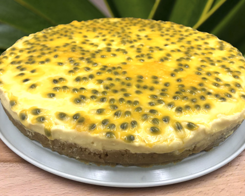 CHEESECAKE DE TOFU NATURAL Y MARACUYÁ